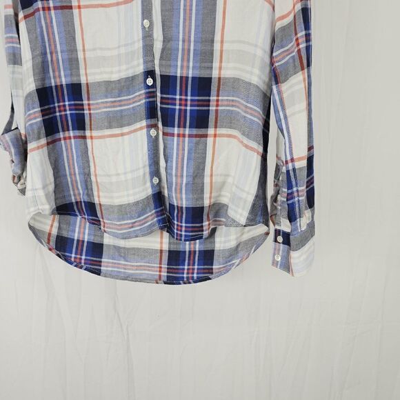 Soft Joie Dane Blouse Collarless Button Down Womens Size Small - Picture 2 of 7